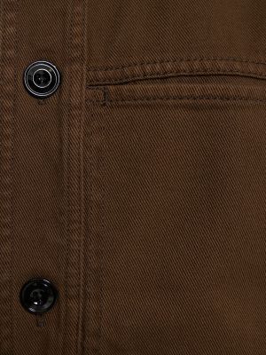 Kamizelka jeansowa bawełniana Lemaire brązowa