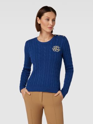 Dzianinowy sweter Lauren Ralph Lauren niebieski