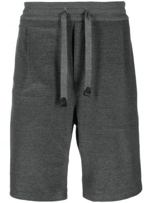 Flanelové šortky Brioni sivá