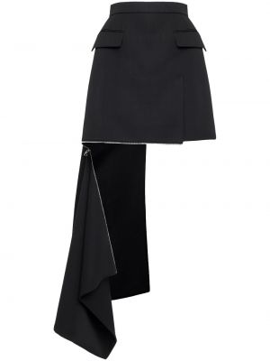 Mini sukně na zip Alexander Mcqueen černé