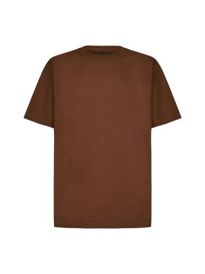 Koszulka z nadrukiem Burberry brązowa