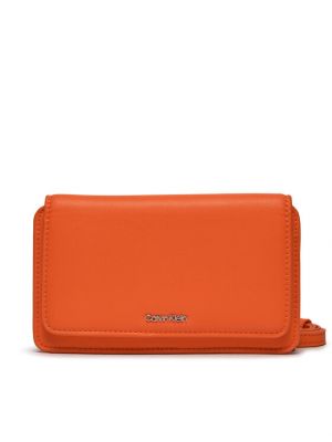 Τσάντα χιαστί Calvin Klein πορτοκαλί