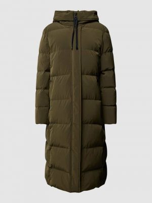 Pikowany płaszcz w jednolitym kolorze Christian Berg Woman Selection khaki
