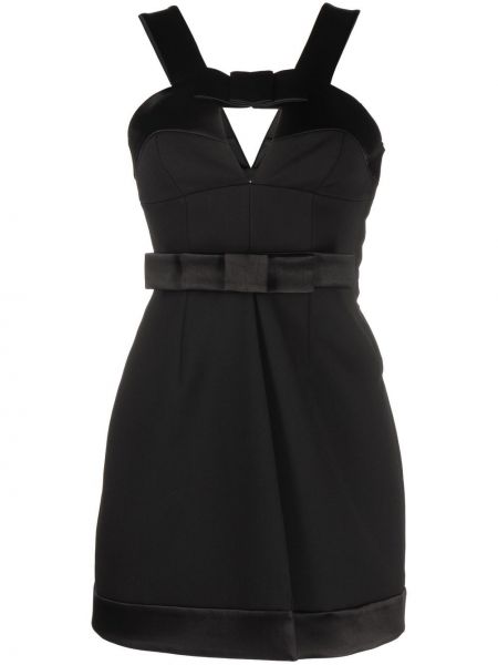 Mini šaty s mašlí Jil Sander černé
