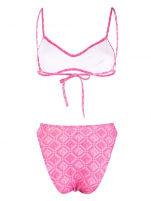 Bikini mit print Marine Serre pink