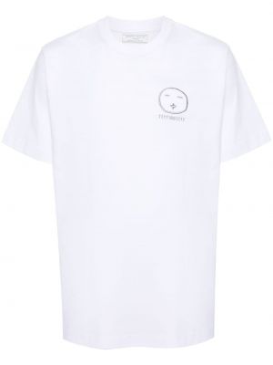 Βαμβακερή μπλούζα με κέντημα Société Anonyme λευκό