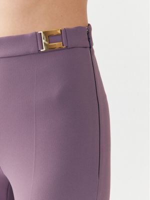 Spodnie z kieszeniami Elisabetta Franchi fioletowe