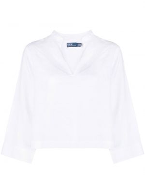 Ленена блуза Polo Ralph Lauren бяло