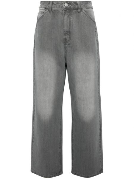 Jeans taille haute large Studio Tomboy gris