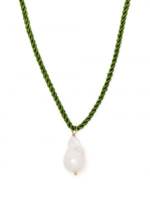 Náhrdelník s perlami Sandralexandra zelená