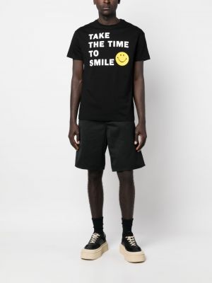 T-shirt aus baumwoll mit print Joshua Sanders schwarz