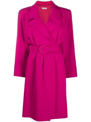 Dlouhé šaty s dlouhými rukávy Yves Saint Laurent Pre-owned - růžová