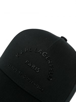 Medvilninis kepurė su snapeliu Karl Lagerfeld juoda
