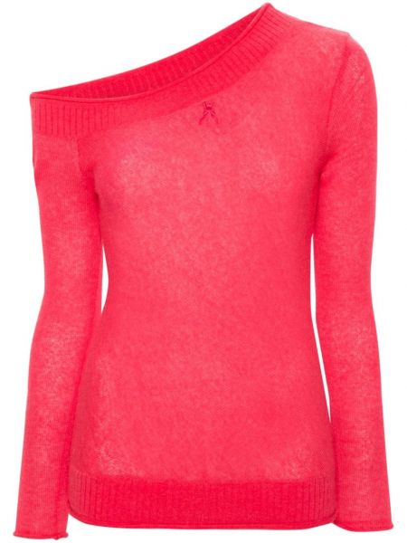 Asimetrisks džemperis Patrizia Pepe rozā