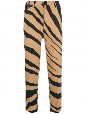 Hlače ravnih nogavica s printom sa zebra printom Roberto Cavalli