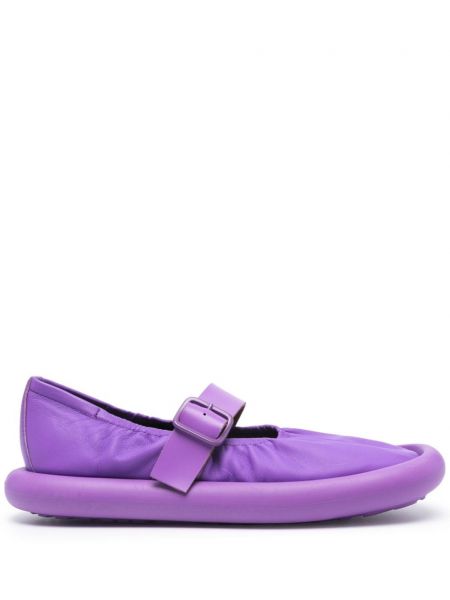 Kožené sandály Camper fialové