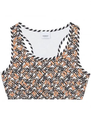 Trykt crop top Burberry hvit