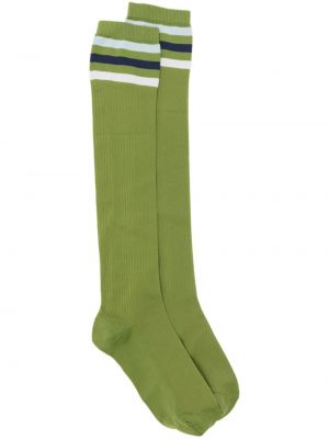 Чорапи под коляното на райета Marni зелено