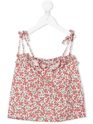 Top a fiori Little Bambah rosso