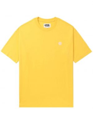 T-shirt en coton à imprimé Chocoolate jaune
