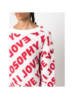 Sweter z okrągłym dekoltem Philosophy Di Lorenzo Serafini czerwony