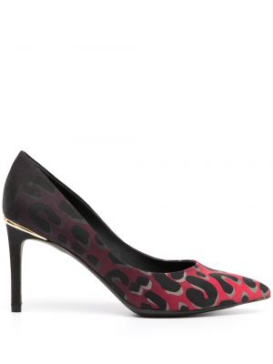 Calzado con tacón leopardo Louis Vuitton rojo