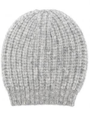 Плетена вълнена шапка Peserico сиво