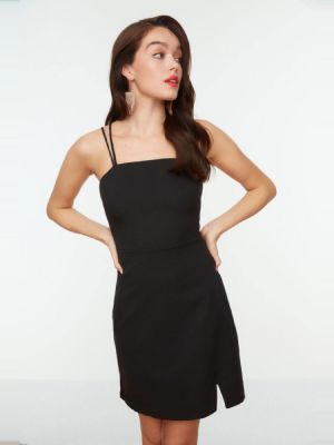 Κοκτέιλ φόρεμα Trendyol μαύρο