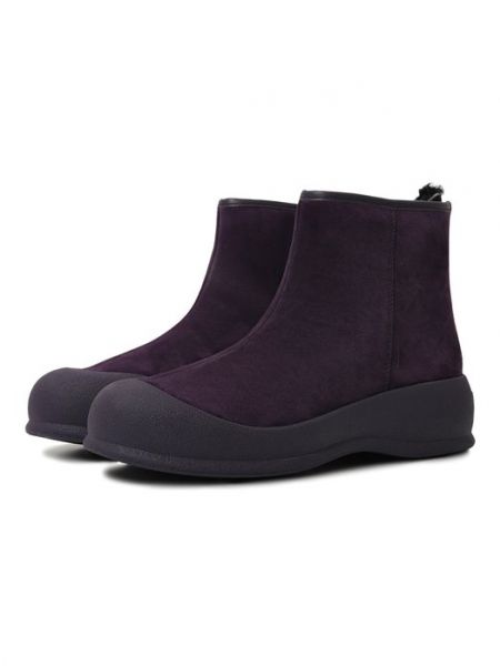Замшевые ботинки Bally фиолетовые