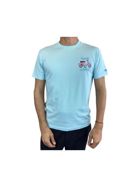 Koszulka z krótkim rękawem Mc2 Saint Barth niebieska