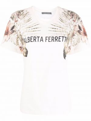 Trykt floral t-skjorte Alberta Ferretti