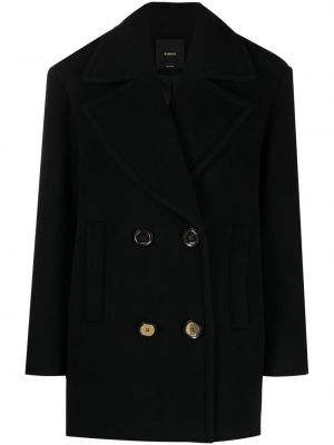 Μάλλινο παλτό Pinko μαύρο