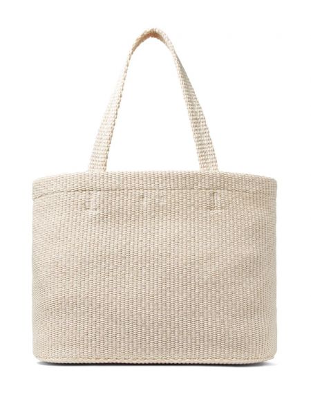 Siuvinėta paplūdimio krepšys Jimmy Choo balta