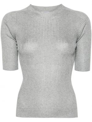 T-shirt en tricot col rond Peserico gris