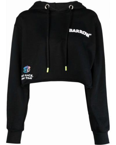 Raštuotas džemperis su gobtuvu Barrow juoda