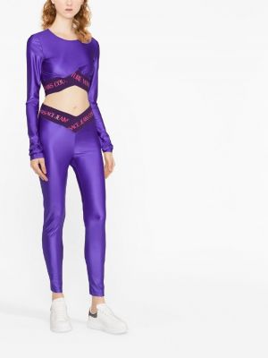 Leggings Versace Jeans Couture violet