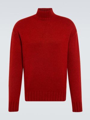 Sweter z kaszmiru Loro Piana czerwony