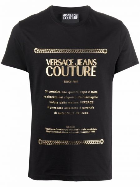 Mustriline puuvillased t-särk Versace Jeans Couture