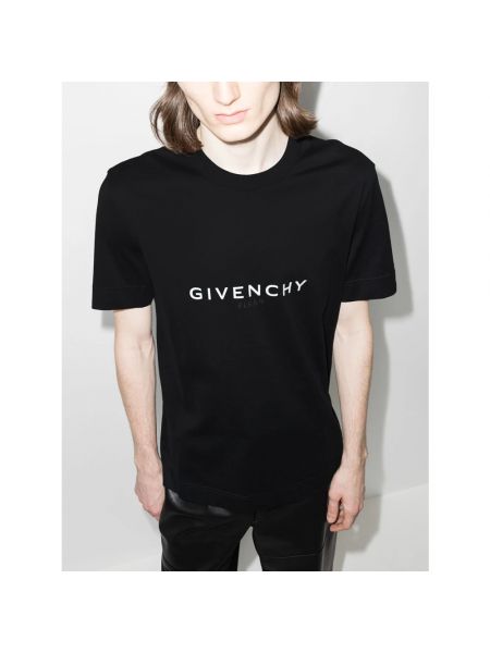 Camiseta de algodón con estampado Givenchy negro