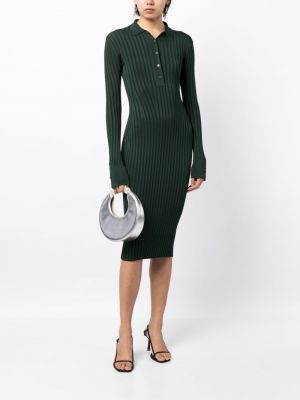 Midi šaty Galvan London zelené