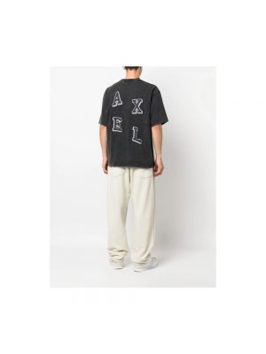 Camiseta de algodón con estampado Axel Arigato negro