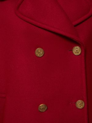 Płaszcz wełniany z kaszmiru Red Valentino czerwony
