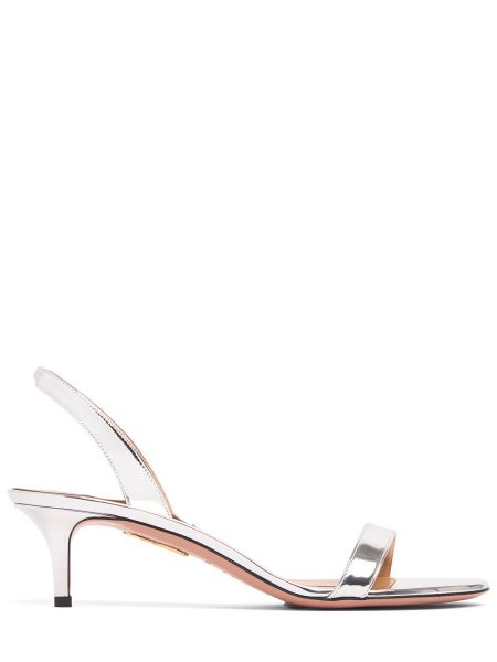 Slingback nahka sandaalit Aquazzura hopea