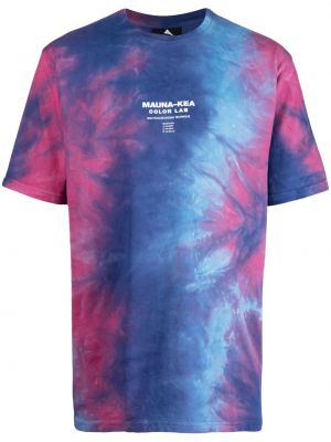 Памучна тениска с tie-dye ефект Mauna Kea виолетово
