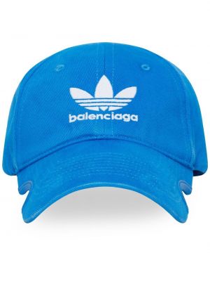 Șapcă cu broderie Balenciaga albastru