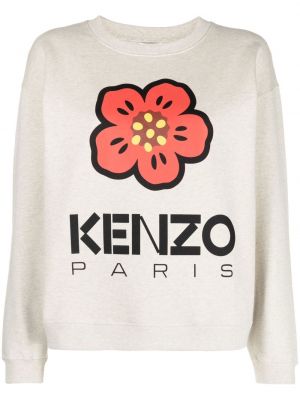 Raštuotas medvilninis džemperis Kenzo smėlinė