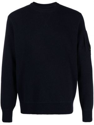 Пуловер с кръгло деколте C.p. Company синьо
