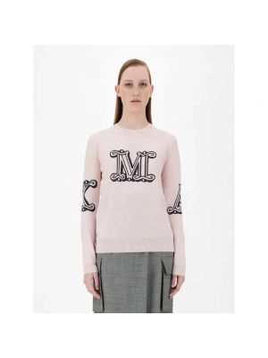 Bluza z kaszmiru Max Mara różowa