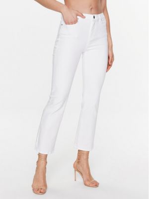 Jeans a zampa Pinko bianco