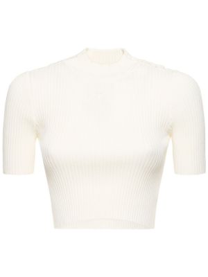 Suéter de punto Courrèges blanco